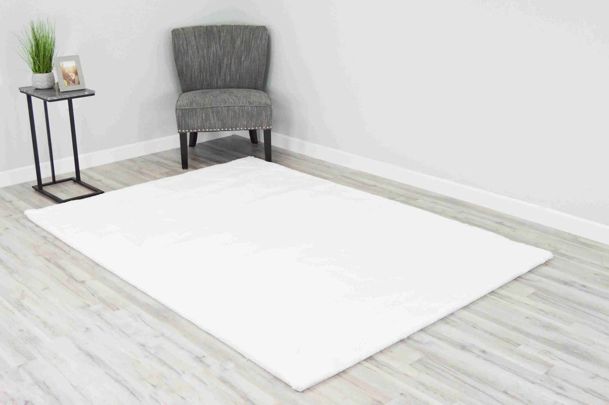Timmy Shaggy Rug White