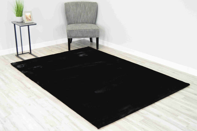 Timmy Shaggy Rug Black