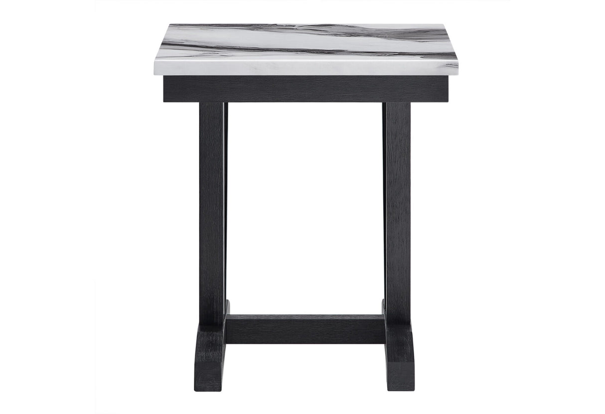 T1319 Black/White End Table