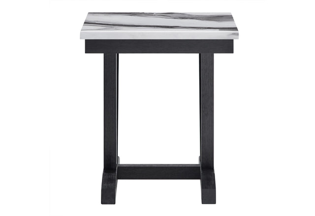 T1319 Black/White End Table