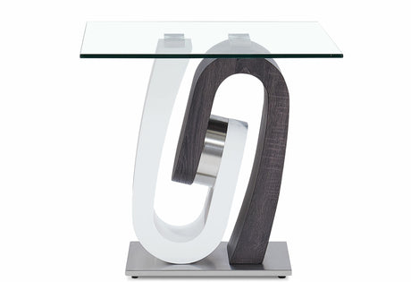 Monaco White End Table Column