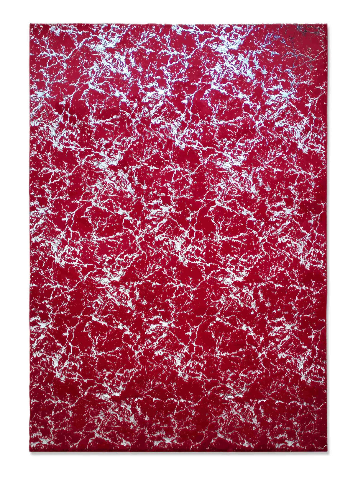 Timmy-S Shaggy Rug Td3396-B2-Red+Silver