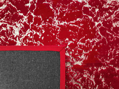 Timmy-S Shaggy Rug Td3396-B2-Red+Silver