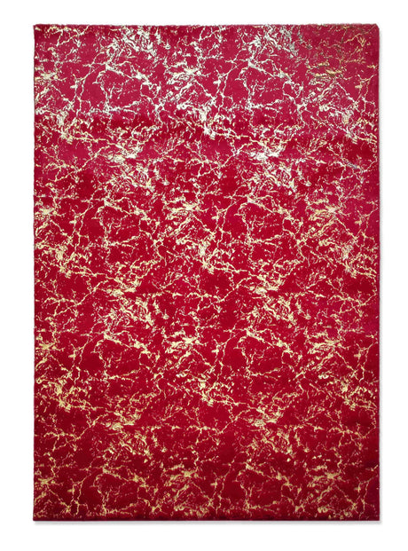 Timmy-S Shaggy Rug Td3396-B5-Red+Gold
