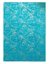 Timmy-S Shaggy Rug Td3396-B6-Teal+Gold