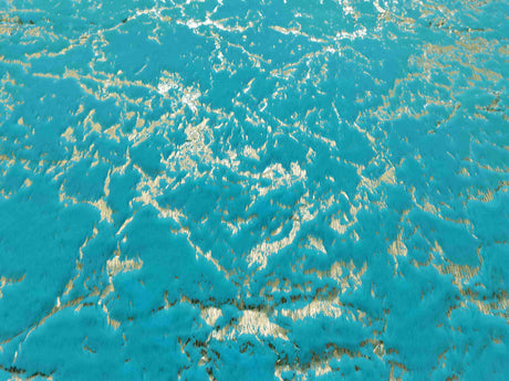 Timmy-S Shaggy Rug Td3396-B6-Teal+Gold