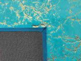 Timmy-S Shaggy Rug Td3396-B6-Teal+Gold