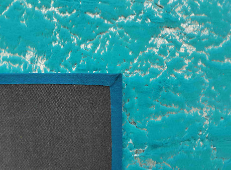 Timmy-S Shaggy Rug Td3396-B7-Teal+Silver