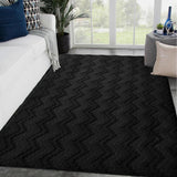 Tura Shaggy Rug Black