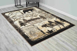 Moon Area Rug Lodge Brown