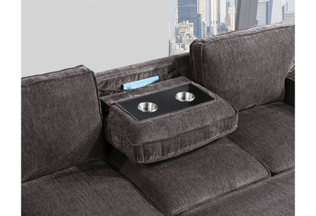 U0203 Dark Grey Reversible Pull Out Sofa Bed