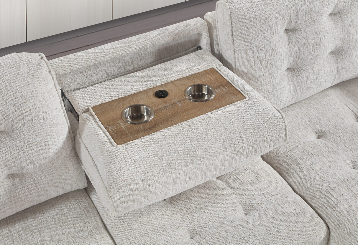 U0707 Chalk Reversible Sofa Bed