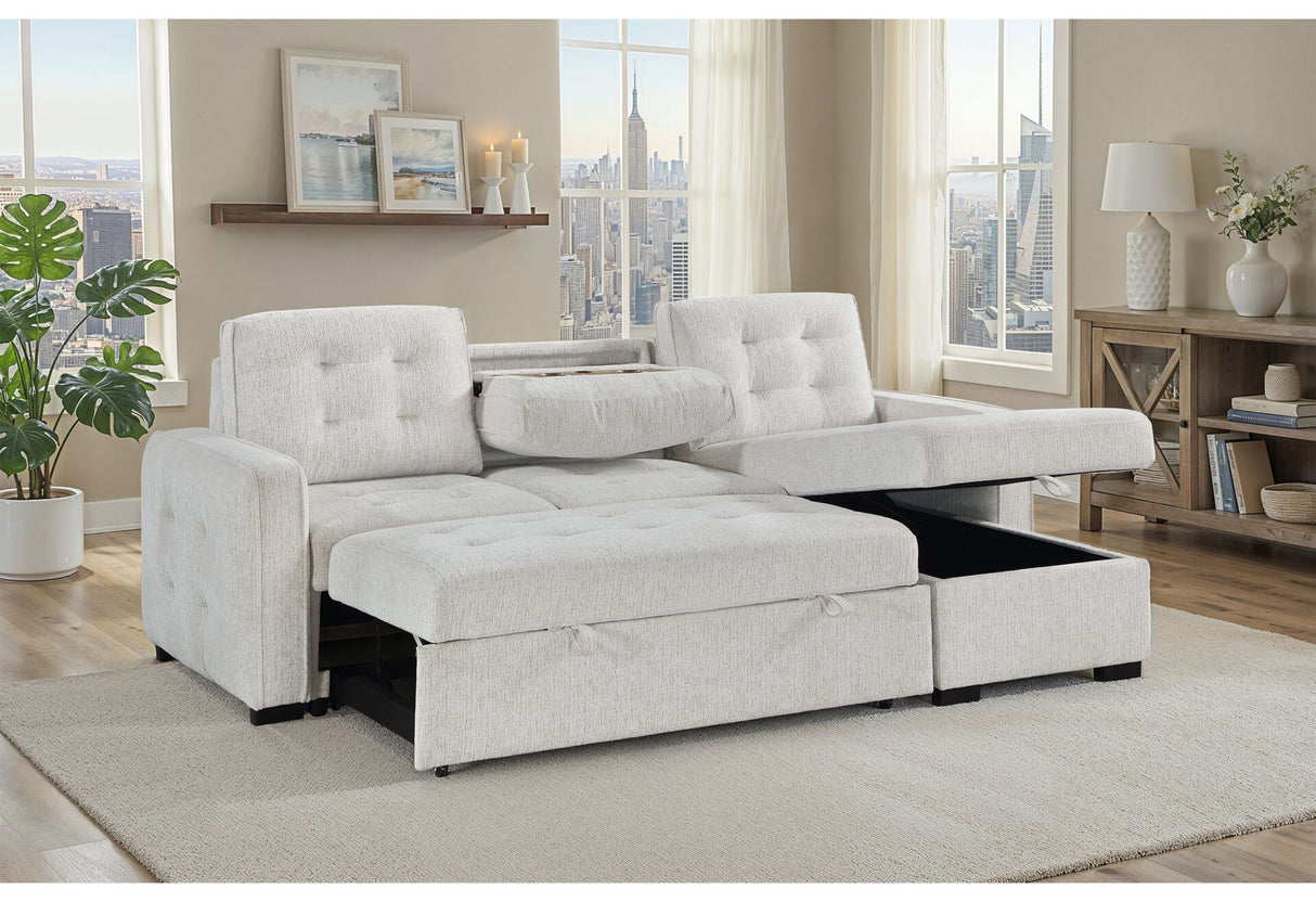 U0707 Chalk Reversible Sofa Bed