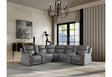 U1818 Blanche Charcoal Left Arm Facing Console Reclining Loveseat