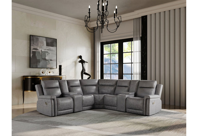 U1818 Blanche Charcoal Left Arm Facing Console Reclining Loveseat