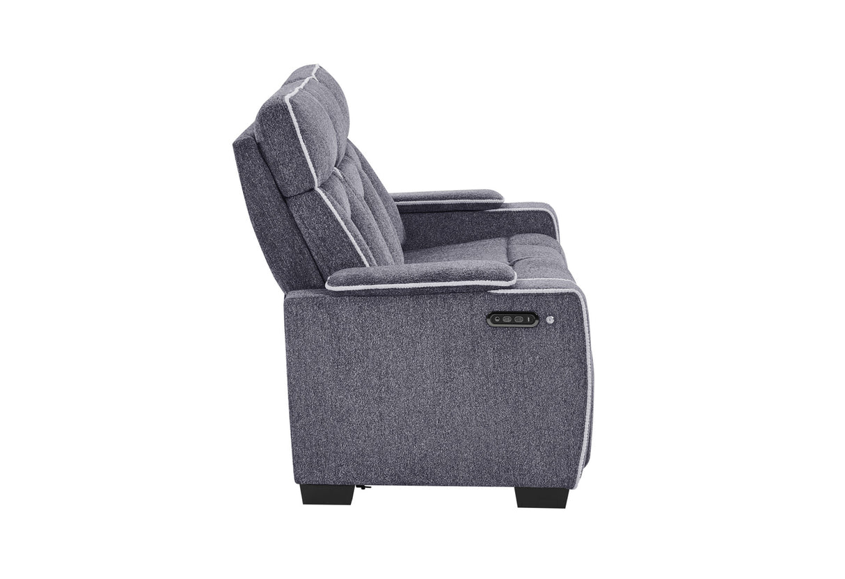 U1895 Grey P2 Reclining Sofa with Is and LED