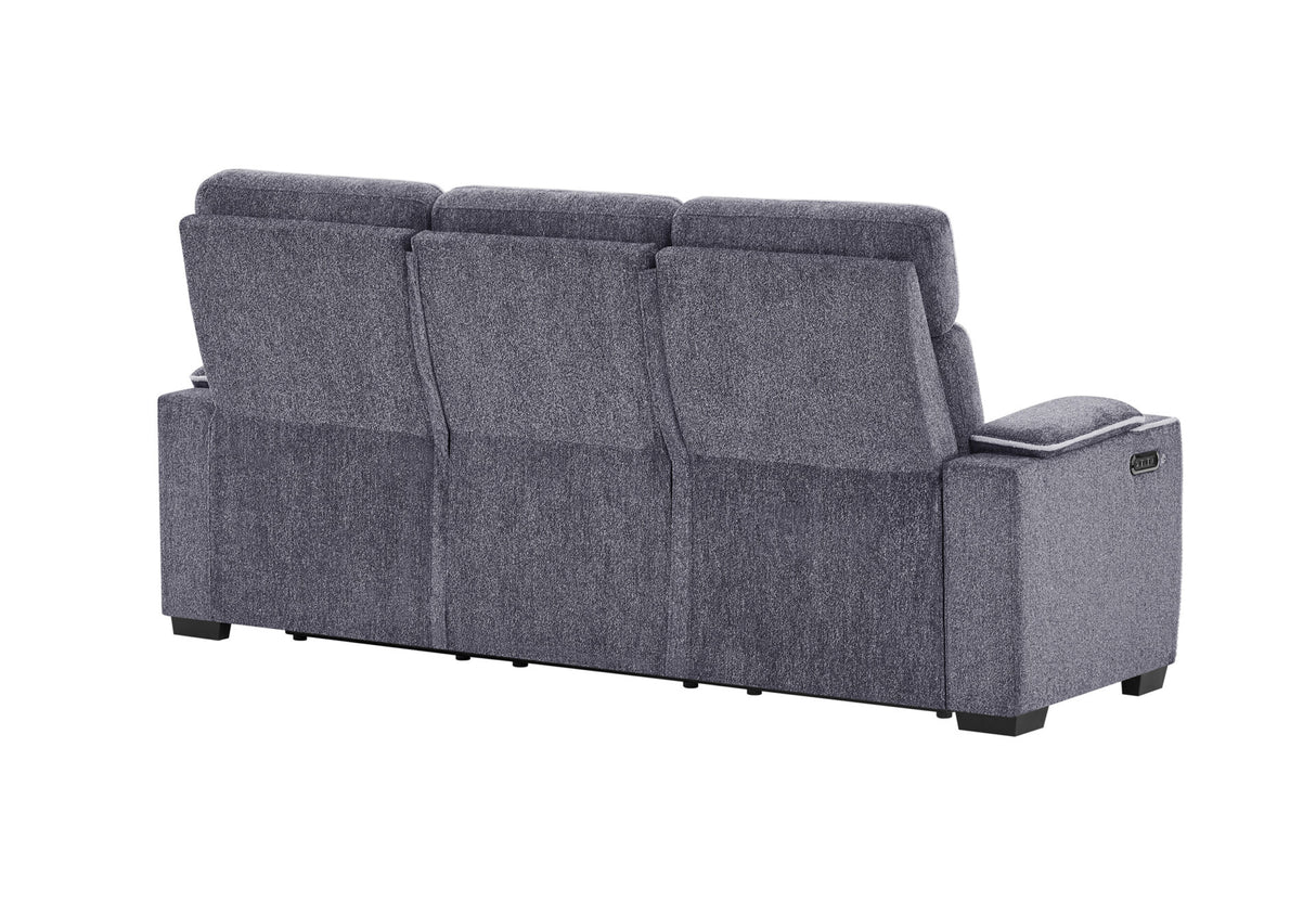 U1895 Grey P2 Reclining Sofa with Is and LED