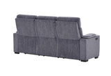 U1895 Grey P2 Reclining Sofa with Is and LED