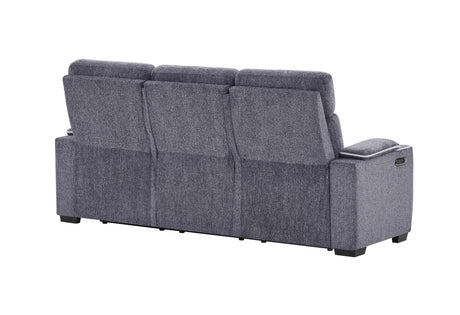 U1895 Grey P2 Reclining Sofa with Is and LED