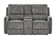 U2203 Dark Grey Power Console Reclining Loveseat