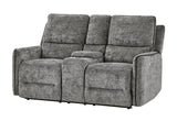 U2203 Dark Grey Power Console Reclining Loveseat