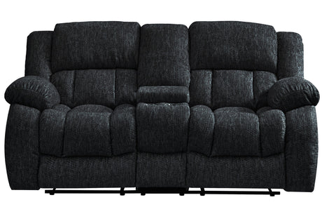 U250 Ebony Reclining Sofa/Console Reclining Loveseat/Glider Recliner