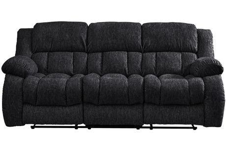 U6026 Black Pu 72A Reclining Sofa With Led