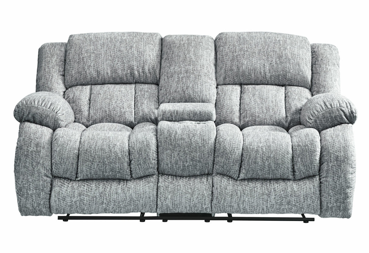 U2250 Brown Reclining Sofa Console Reclining Loveseat