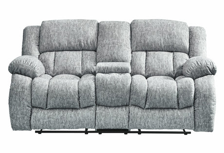 U2250 Brown Reclining Sofa Console Reclining Loveseat