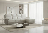U3822 Grey/Ice Sectional with Pullout Bed and USB
