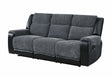U250 Grey Reclining Sofa Console Reclining Loveseat