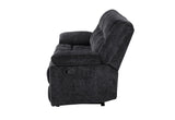 U6000 Black Reclining Sofa