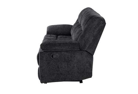 U6000 Black Reclining Sofa