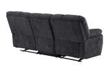 U6000 Black Reclining Sofa