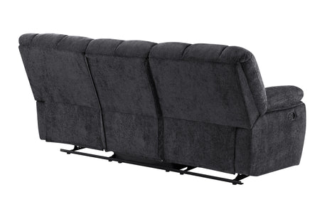 U6000 Black Reclining Sofa