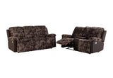 U6028 Brown Reclining Sofa/Console Reclining Loveseat