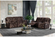 U6028 Brown Reclining Sofa/Console Reclining Loveseat