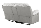 U6028 Grey Console Reclining Loveseat