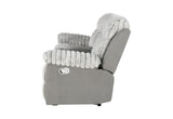 U6028 Grey Console Reclining Loveseat
