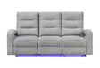 U6611 Grey 15 Power Reclining Sofa with LED