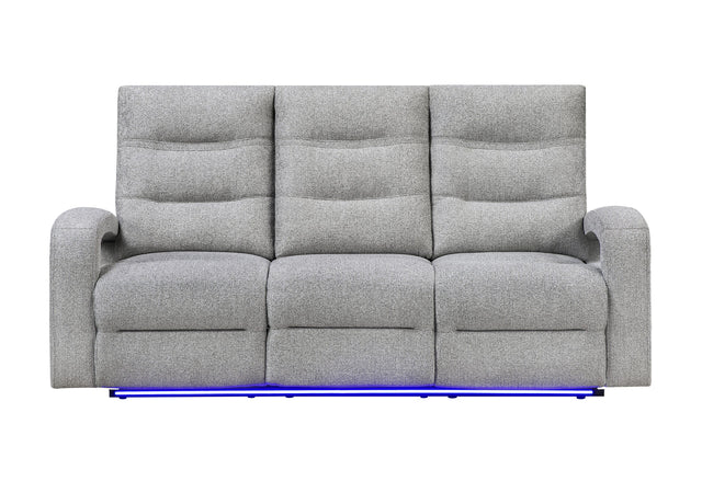 U6611 Grey 15 Power Reclining Sofa with LED