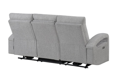 U6611 Grey 15 Power Reclining Sofa with LED