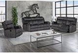 U6026 Grey Pu 46A Glider Recliner With Led