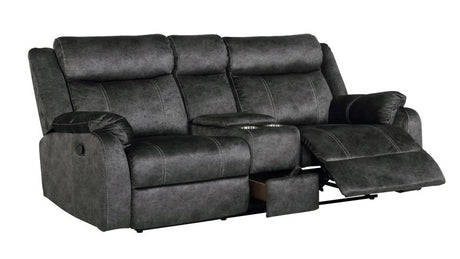 U7303 Domino Granite Console Reclining Loveseat