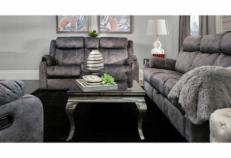 U7303 Domino Granite Console Reclining Loveseat