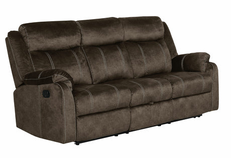 U8880 Black Leather Power Reclining Sofa