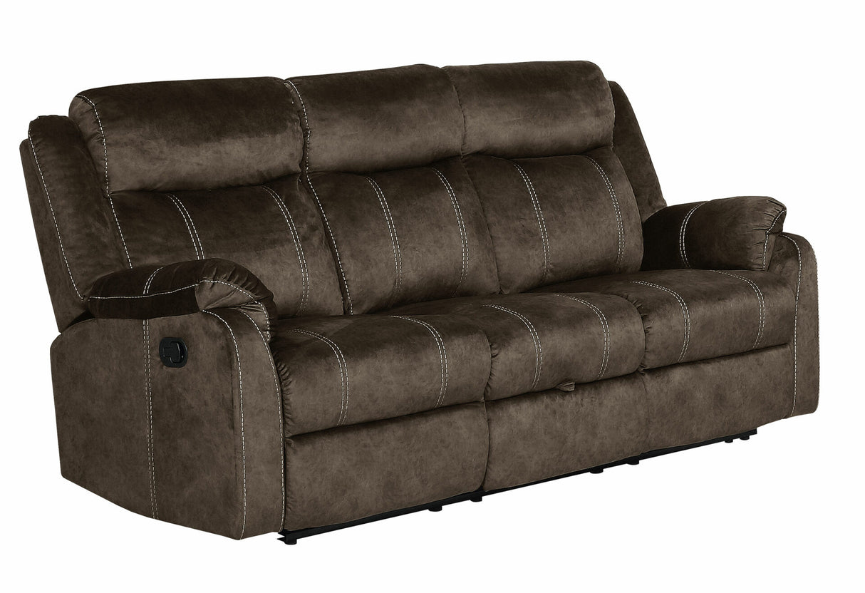 U7303 Coffee Rs/Console Reclining Loveseat