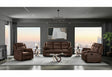 U6026 Grey Pu 46A Right Side Facing Console Reclining Loveseat With Led And Speaker