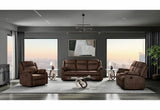 U6026 Grey Pu 46A Right Side Facing Console Reclining Loveseat With Led And Speaker