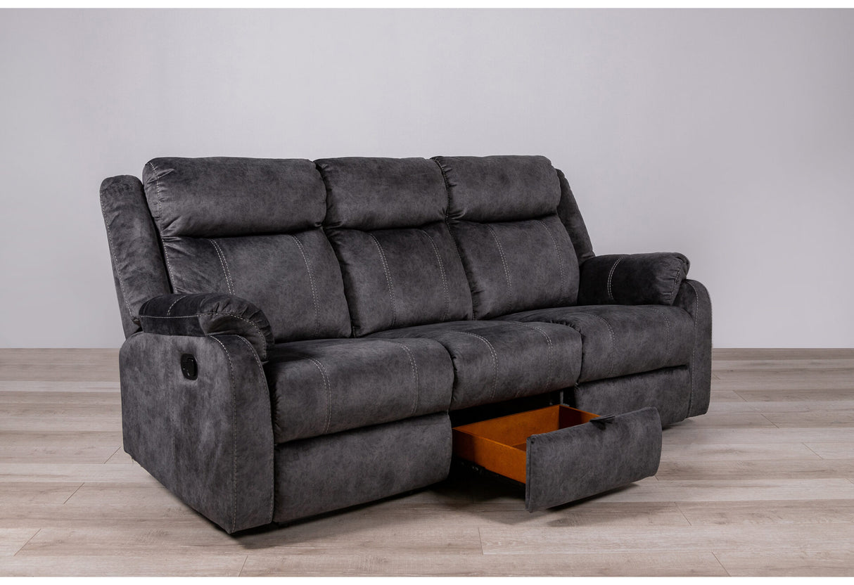 U7303 Granite Rs/Console Reclining Loveseat/Gr